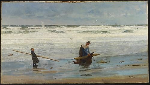 Tableau Rassembler Driftwood Holland par William Lionel Wyllie impression sur toile 60x90cm