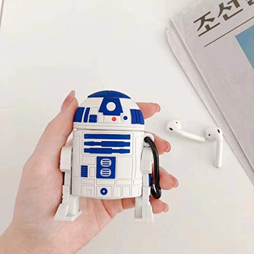 Airpod 1/2 Case, Cute 3D Fun And Stylish Star Wars R2-D2 Corona Beer Spongebob Camera Silicone Case, Suitable For Boys And Girls Airpod Case (1&2/R2-D2) #TOP2