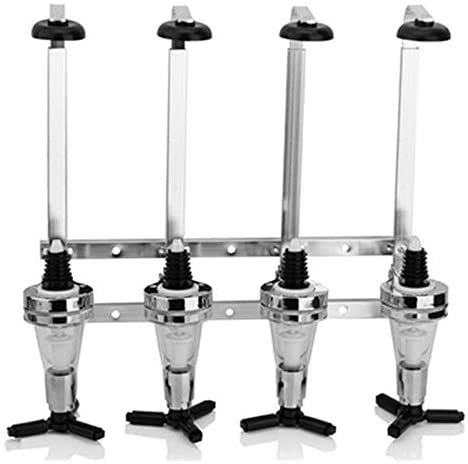DNYSYSJ Liq-uor Dispenser Bar Bu-tler, 4 Bottle Wine Liq-uor Dispenser Wall Mount Stand Rack B-eer Al-cohol Bar B-utler