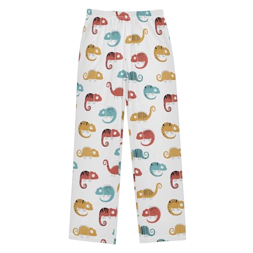 Lovely Chameleons Boys Long Pants Soft Trousers Elastic Waist Kids Lounge Bottoms with Pockets S-XL - Main Image