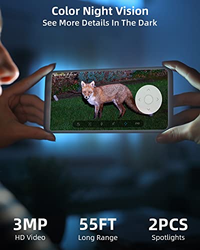 Mubview Solar Security Cameras Wireless Outdoor, 360° Ptz Battery Powered Outdoor Camera, 2.4Ghz Wifi Security Camera For Home, 2K, Color Night Vision, Motion Detection, 2-Way Audio, Sd/Cloud Storage #TOP3