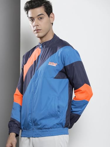 Image of The Indian Garage Co Men Regular Fit Colorblocked Wind Cheater