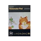 tumuarta Watercolor Paper Pad 100% Cotton, 5X7”, 140 LB, 300 GSM, 20 Sheets, Natural White, Acid Fre