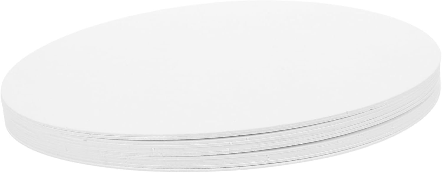 KICHOUSE 12pcs Round Cake Base for Display and Baking Sturdy Cardboard Circle Base for Birthday Cakes for Secure Transport and Presentation