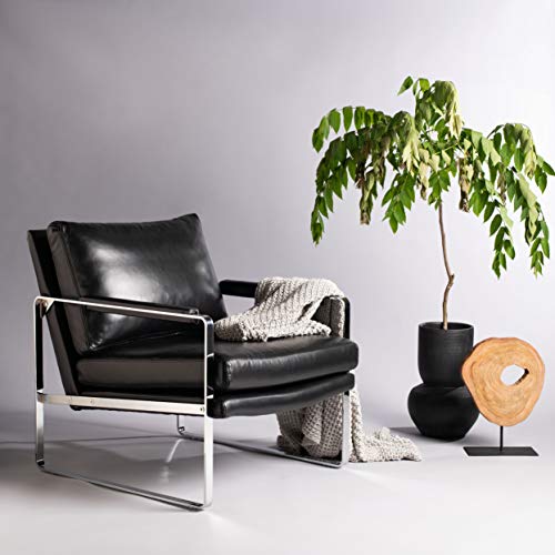 Safavieh KNT4097B Couture Esposito Dark Brown And Silver Metal Club Accent Chair cover