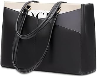 LOVEVOOK Laptop Bag for Women 15.6 Inch Tote Bags Waterproof Leather Briefcase Computer Women Business Office Work Bag