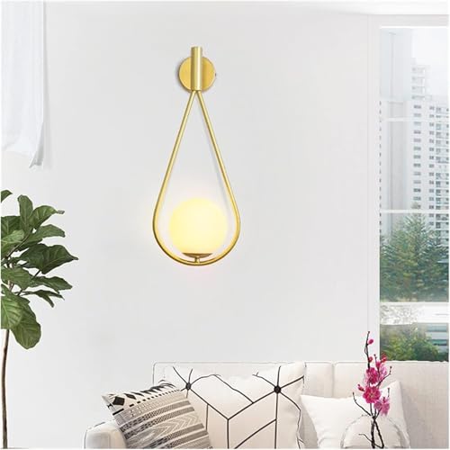 Modern LED Wall Lamps Unique Style Living Study Room Bedside Bedroom Aisle Porch Glass Lampshade Lights Indoor Lighting Home