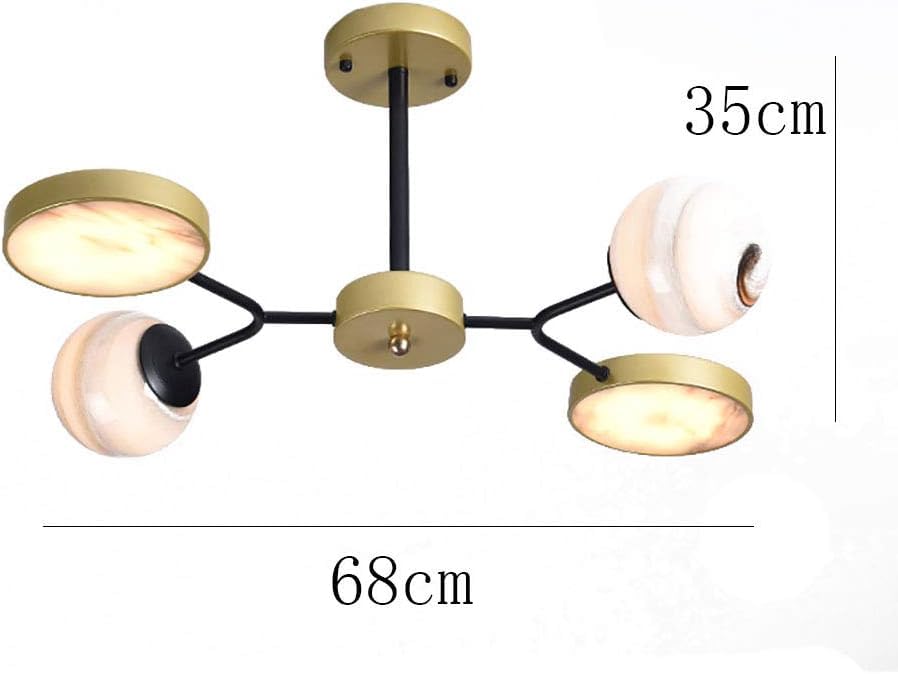 Lustre Suspendu Moderne Doré Sphérique 4 Têtes pour Plafond - 8