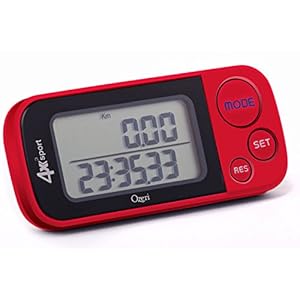 Ozeri 4x3sport Tri-Mode Activity Tracker (Walk, Run, & Stair Climb), with Multi-Axis Detection & 30 Day Memory