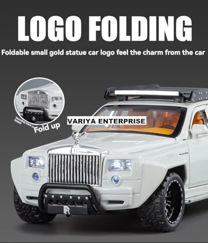 Image of 1:32 Rolls Royce Phantom 6X6 Scale Model Car - Exclusive Alloy Metal Pull Back Die Cast Car Toy with Openable Doors, Light & Music - Best Gifts for Kids【Colors as Per Stock】