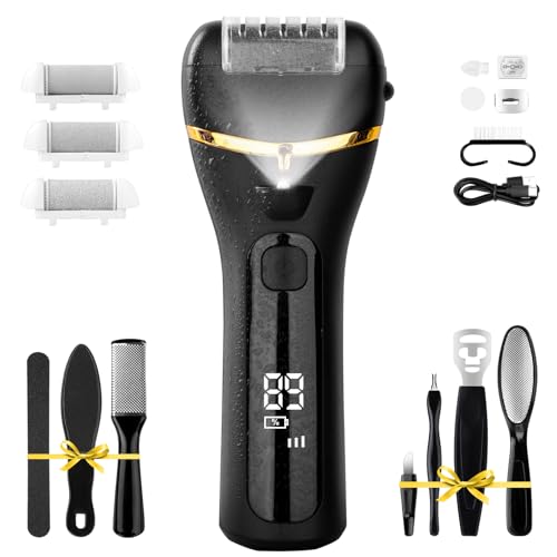 Electric Foot Callus Remover with 10000 RPM Motor and 3-Speed Settings, Foot Scraper Kit for Women’s Home Pedicure Foot File with Type-C Charging