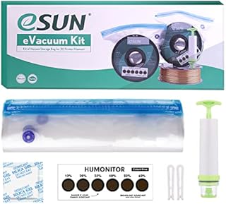 eSUN Vacuum Kit, 10pcs 3D Printer Filament Vacuum Compression Storage Bag with Manual Air Pump, Reusable Filament Moisture Proof Dry Vacuum Sealed Bag for Filament Storage, Humidity Indicator Card