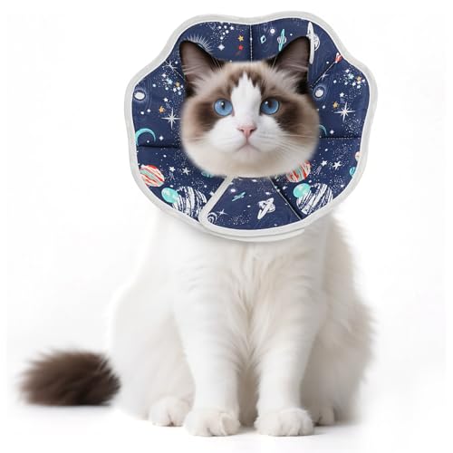 Supet Halskrause Katze Weich – Einstellbarer Halsband für nach Operation, Sterilisation & Hautpflege – Komfortabler, Waschbarer Katzenkragen –...