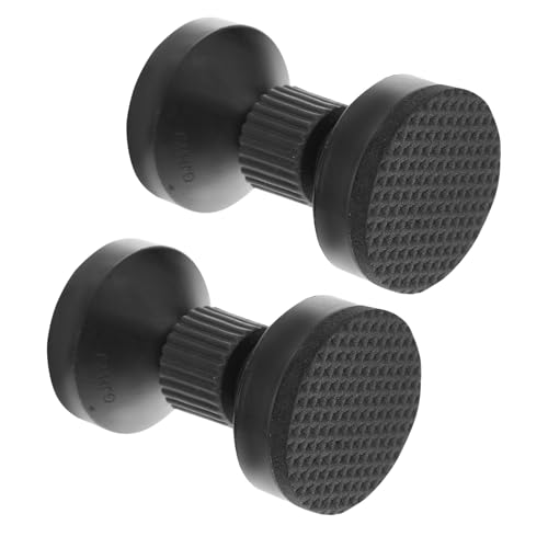 Hemobllo Topes de Cabecero Medianos Ajustables 5,9-6,7 CM, Estabilizador para Evitar Rechinidos en Cama, Material Negro Resistente, Pack de 2 Unidades para Hoteles y Casas