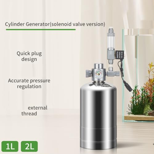 Kit générateur de CO2 aquarium avec électrovanne et compte-bulles - 7