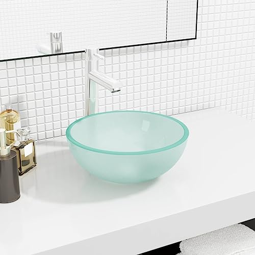 Genérico Lavabo de Vidrio Templado Esmerilado 30x12 cm,Lavabos-345241