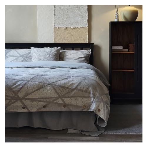 Housse de couette super douce lavée quatre saisons avec boutons