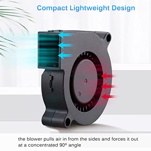 GDSTIME 50mm USB Blower Fan with 3 Speeds Control, 5015 DC 5V Turbine Turbo Cooling Fan for Small Appliances Series Replacement