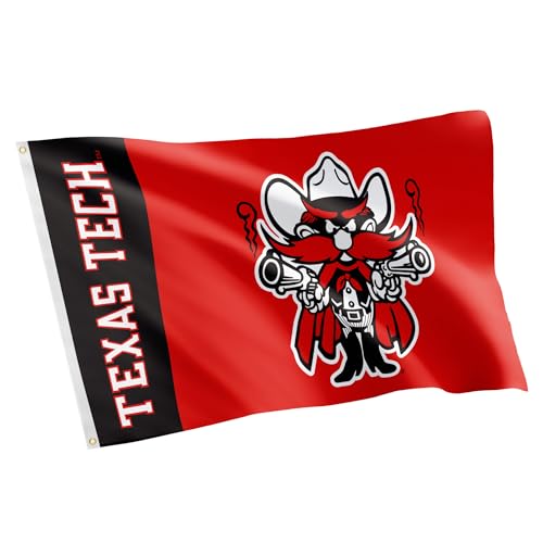 Desert Cactus Texas Tech University TTU Flag - 3 x 5 Feet Raiders Banner Indoor/Outdoor Durable Fabric 100% Polyester Design (Style Team Name)