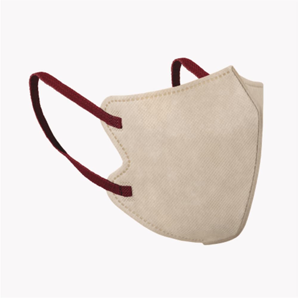 ayanpi【E-Lineマスク】『ベージュ／レッド』大きめ39枚入×5箱 マスク習慣 E-line MASK イーラインマスク 2025冬限定 ベージュ
