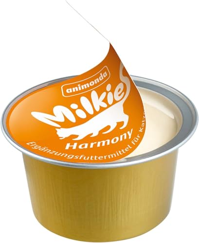 animonda Milkies Selection (20 Cups à 15 g), leicht verdauliche Katzenmilch für Erwachsene Katzen, praktisches Vorteilspack mit 20 Katzenmilch Cups, Milch-Snack ohne Soja und Zucker