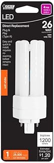 Feit Electric PL GX24Q-3 4-Pin LED Light Bulb Soft White 26 Watt Equivalence 1 pk