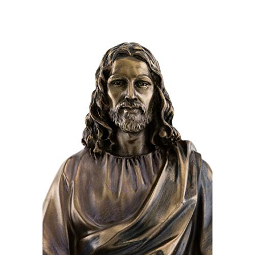Estatua de Jesús en bronce fundido 11.5 pulgadas miniatura 6