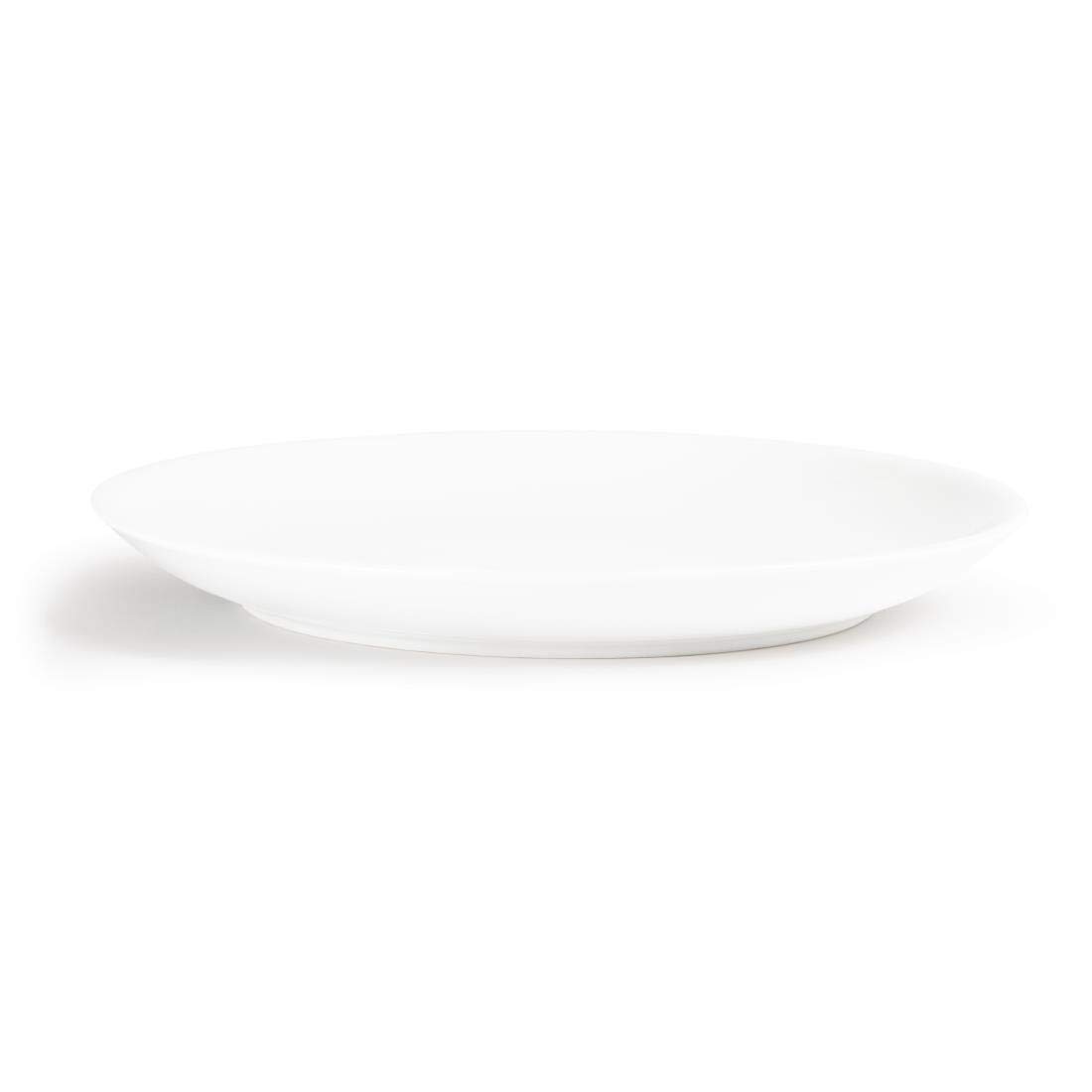 Olympia Whiteware - Juego de 6 platos de porcelana (280 mm)