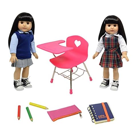 Doll Back to School Set with Desk and Uniforms Cover