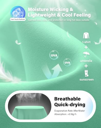 Image of UPF 50+ Sun Shirt for Women Long Sleeve Quick Dry UV Protection Hiking Top