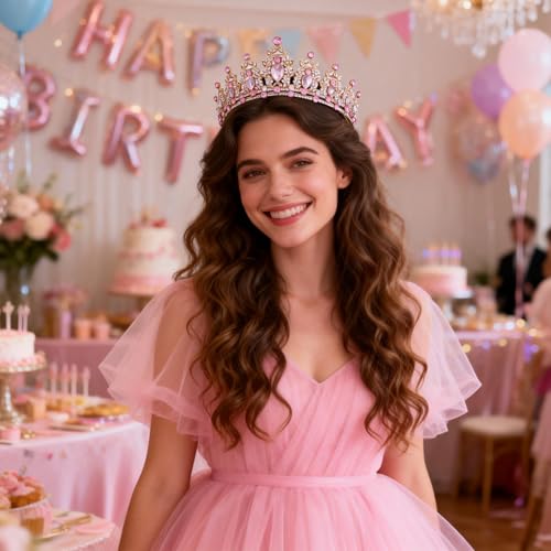 Kamirola - Queen Crown and Tiaras Princess Crown for Women Crystal Headbands for Bridal, Princess for Wedding and Party