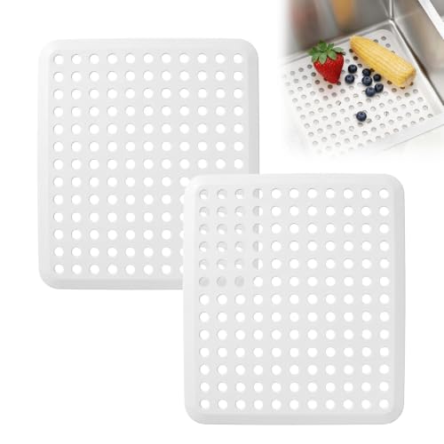 Qubnydg 2 Pièces Tapis pour Évier, 32,4X28,4cm Tapis d'évier de Cuisine
