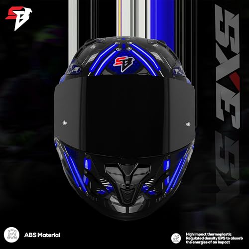 Image of Steelbird SBH-61 SXE X2 Pinlock ISI and Dot Certified Full Face Helmet for Men and with Inner Silver Sunshield