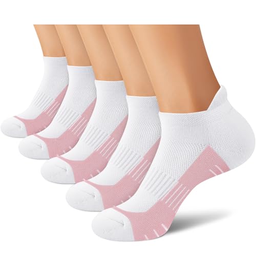 Image of cuangya Ankle Socks for Women - Athletic Low Cut Running Cushioned Socks (3-5 Pairs)