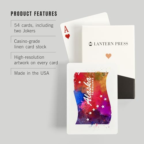 Baraja Fairbanks Alaska Acuarela 52 Cartas Poker miniatura 3
