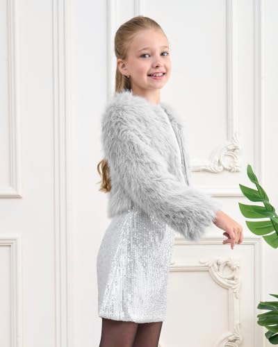 Image of BOLEROSE Girls Faux Fur Bolero Jacket
