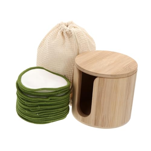 Disques démaquillants lavables en fibre de bambou Ipetboom | Set de 18 pièces réutilisables