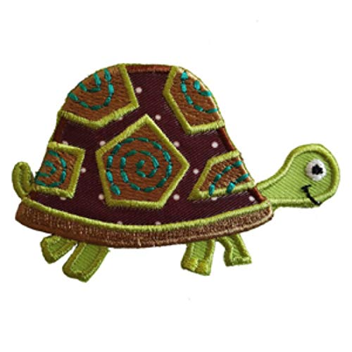 2 Parche de bordado o planchado Tortuga 9X6Cm Tortuga 9X6Cm termoadhesivos bordados aplique para ropa con diseño de TrickyBoo Zurich Suiza por España