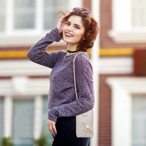 Women Sling Cross-Body Wallet with Mobile Cell Phone Holder, Crossbody Phone Bags, Mini Shoulder Purse Pocket2