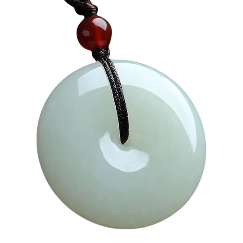 Natural Jade Peace Buckle Pendant Necklace | Stone Jewelry for Men and Women-image-41