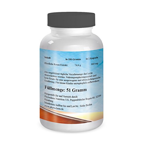Rosenwurz Rhodiola Rosea 400 mg Extrakt in Kapseln