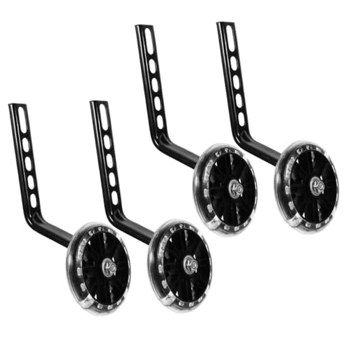 Ruedas de entrenamiento ajustables para bicicleta UTHCLO 4 piezas con soporte resistente negro para niños miniatura 1