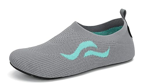 SAGUARO Zapatillas de Estar por Casa Hombre Mujer Pantuflas Comodas Antideslizante Zapatos de Casa Ligero Flexible, Gris Oscuro 46/47 EU