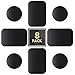 MENNYO Calamita per Cellulare Auto [8 Pezzi], Placche Metallo Universale Adesivo per Porta Cellulare Auto/Supporto Telefono Magnetico - 4 Rotondi e 4 Rettangolari (Nero)