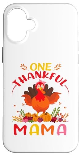 One Thankful Mama ʒ̏H H̊Ӎ X}zP[X iPhone 16 Plus p