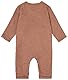 Noppies Baby Unisex Baby U Playsuit ls Rib Nevis Overalls, Cafe Au Lait Melange-N090, 56