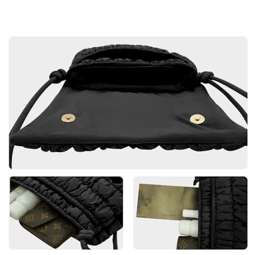 Image of NAARIAN Shoulder Bag for Women, Small Puffer Crescent Hobo Bag, Trendy Waterproof Clutch with Magnetic Closure | Trendy