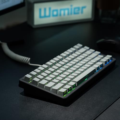 Image of dagaladoo doubleshot PBT keycap Set,Japanese keycaps Shine Through,Side Printed Key caps Keyboard,Cherry Profile Custom Keycap for Mechanical Gaming Keyboards(Light Grey)