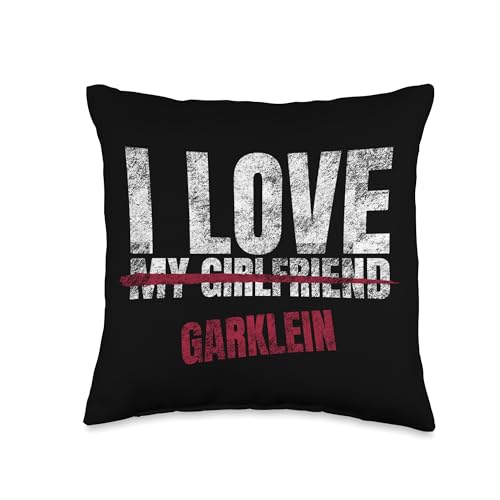 I Love Garklein Musical Instrument Musical Throw Pillow, 16x16, Multicolor