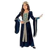 Morph Blue Medieval Princess Costume Girl Renaissance Dress Medieval Kids Renaissance Costume for Girls Halloween Costumes For Girls Medium
